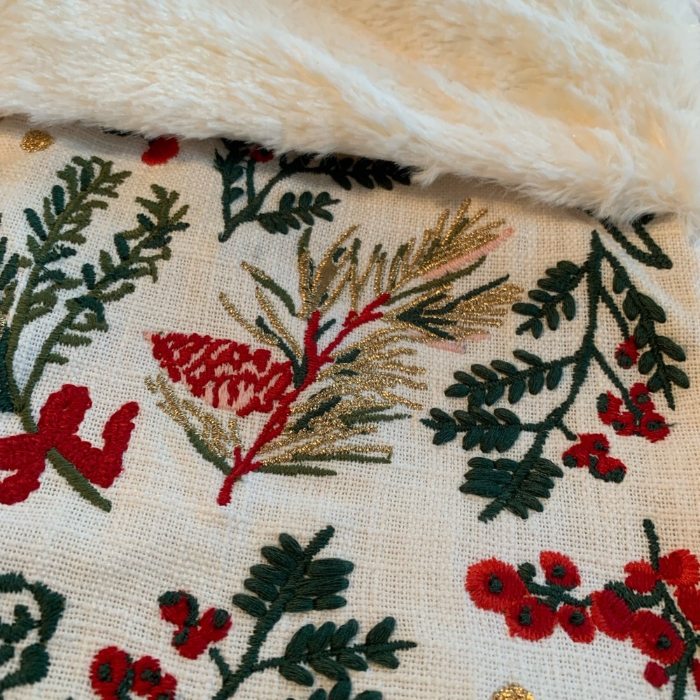 Embroidered Design Christmas Stocking - Picture 3 of 4